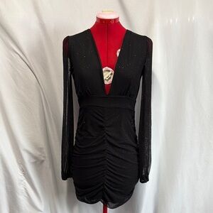 SM32 Urban Heritage Black Long Sleeve Bodycon Dress